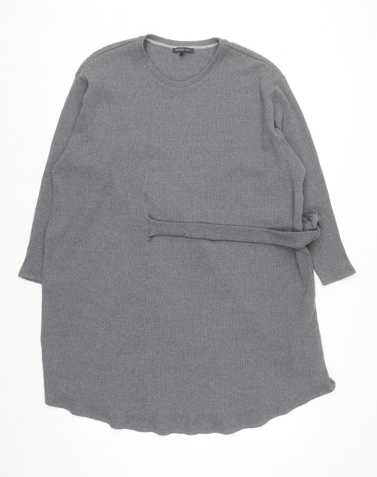 Marks and Spencer Women Grey Knit Belted Sweater Dress Size 12