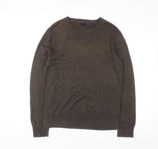 GAP Mens Brown Cotton Cashmere Crew Neck Jumper Size L