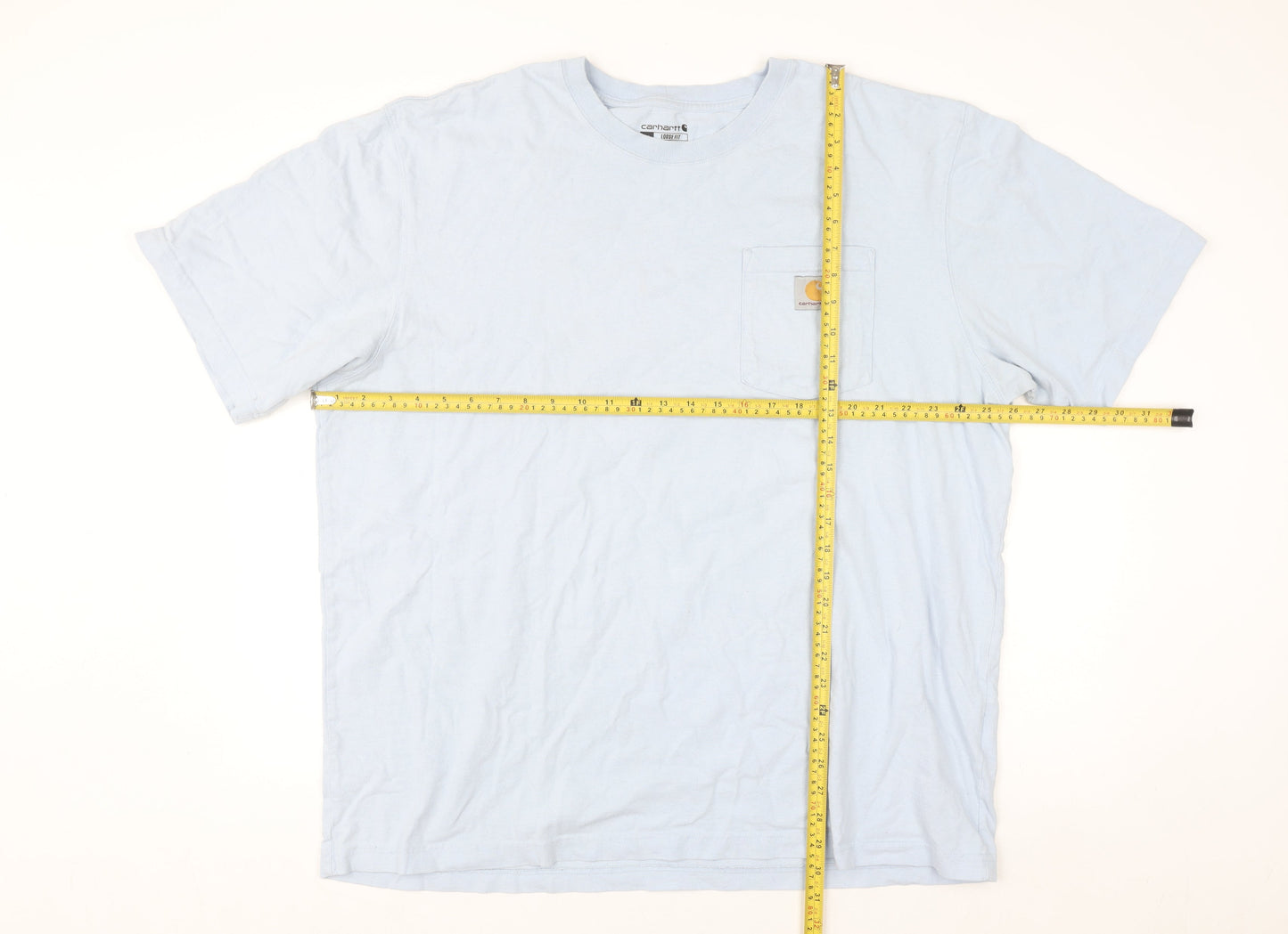 Carhartt Men Blue XL Loose Fit Heavyweight Cotton Crew Neck T-Shirt