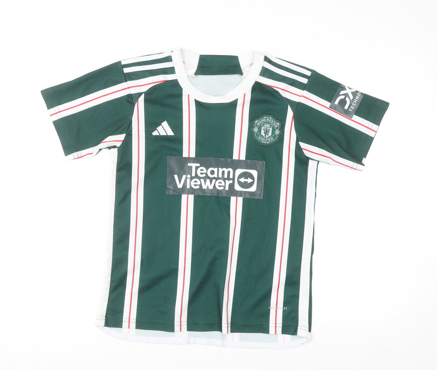 Adidas Boys Green Manchester United Martinez #6 Football Jersey 7-8 Years