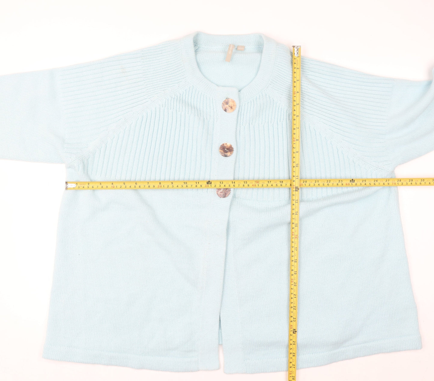 Anthology Women's Blue Plus Size 28/30 Button Cardigan Knit Jumper