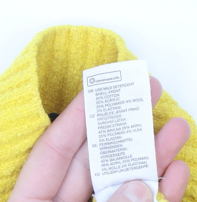 & Other Stories Women Yellow Roll Neck Wool Cotton Blend Jumper XS
