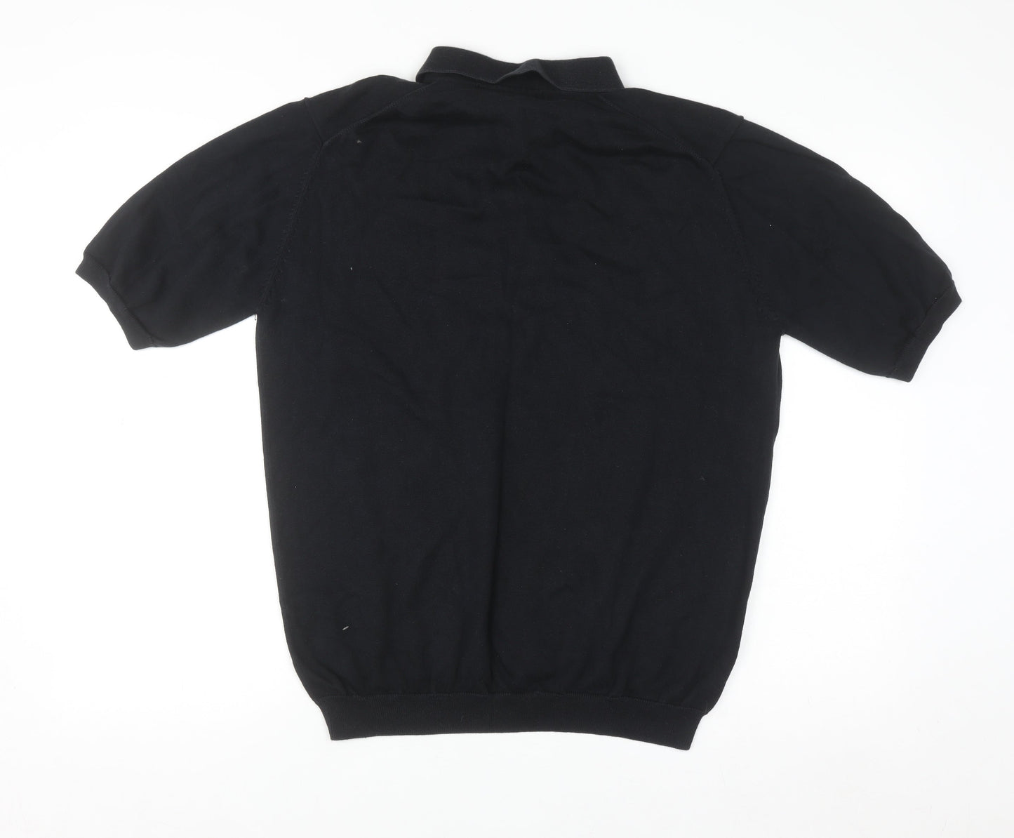 Lyle & Scott Men's Black Cotton Short Sleeve Polo Shirt XL