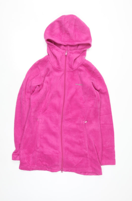 Columbia Women’s Pink Full Zip Hooded Fleece Jacket M