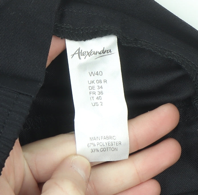 Alexandra Women's Black Size 8 Straight Leg Workwear Trousers