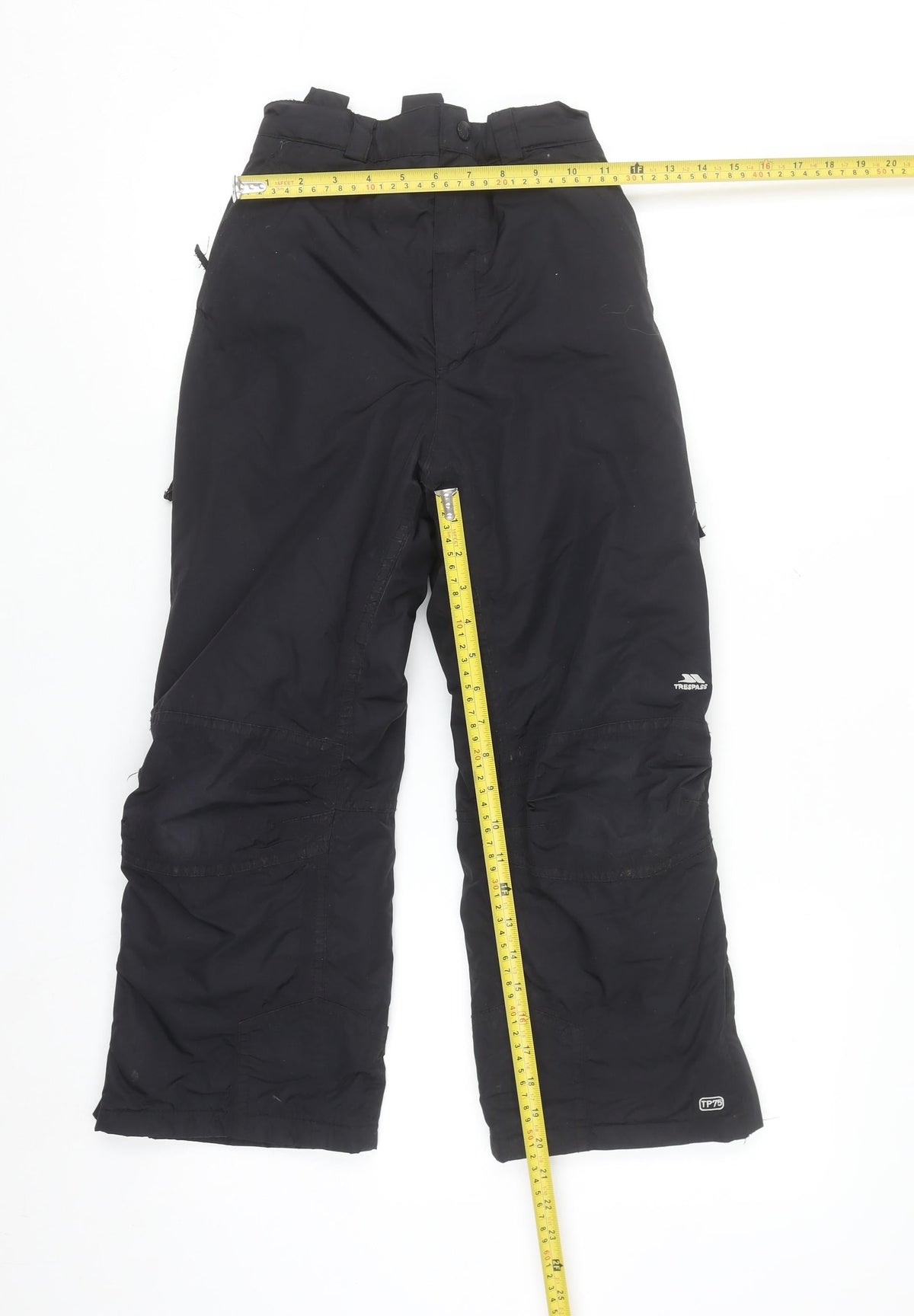Trespass Boys Black Waterproof Breathable Snow Pants 7-8 Years