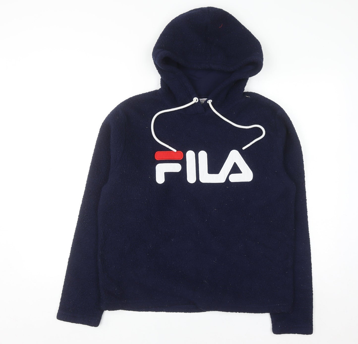 Fila Men's Blue Fleece Pullover Hoodie Size M Logo Sportswear