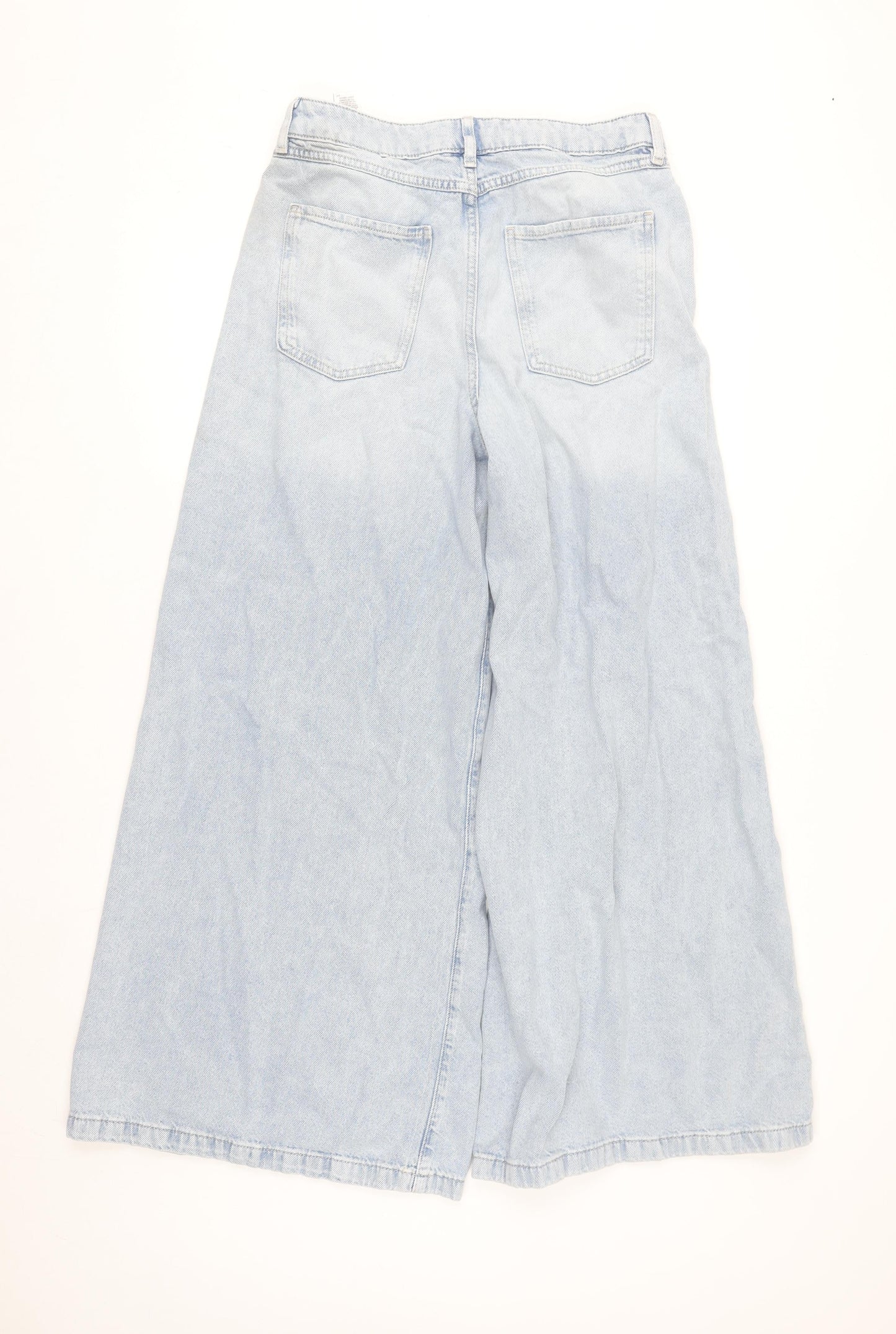 Marks and Spencer Womens Blue Wide-Leg Jeans Size 12