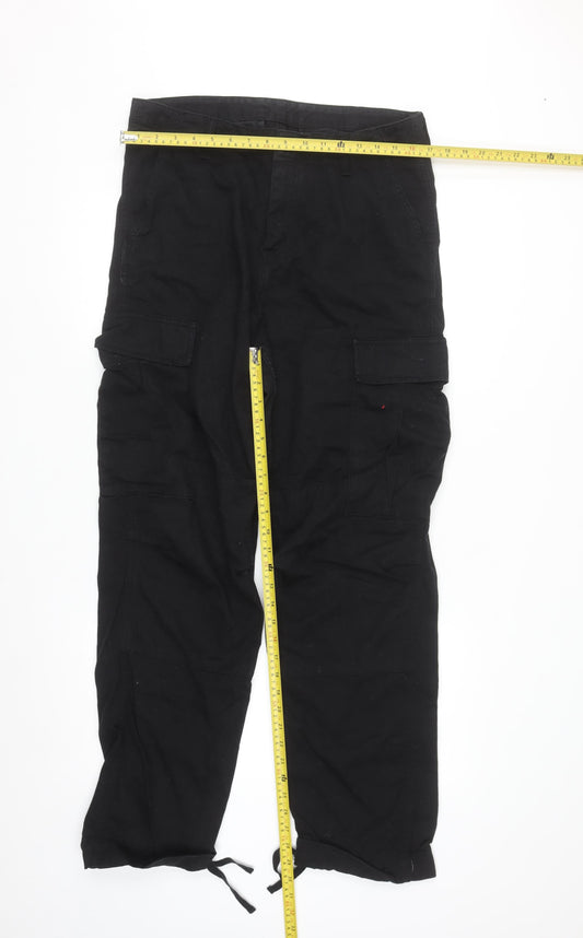 Carhartt Men's Black Regular Cargo Work Trousers 32W 32L