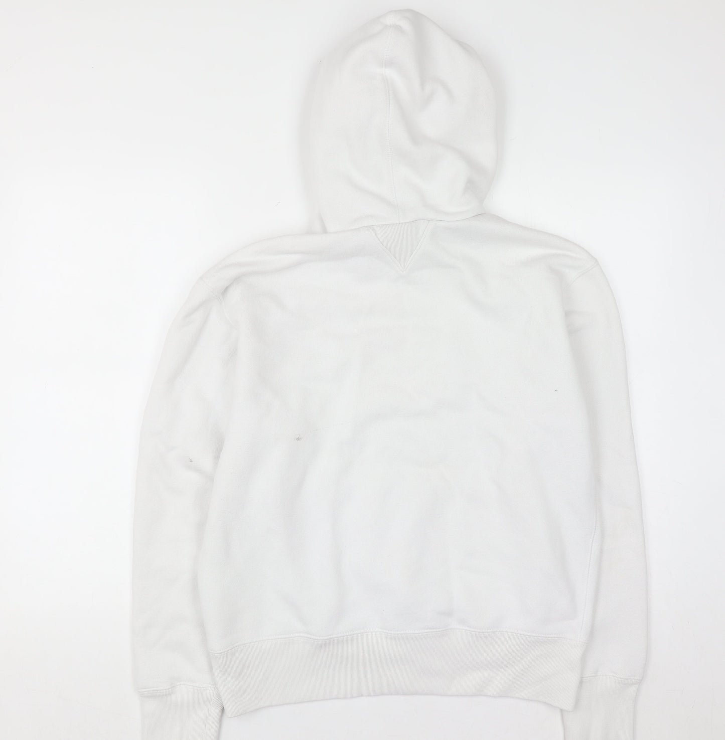 Champion Men's White Pullover Hoodie Medium Embroidered Logo Sweatshirt