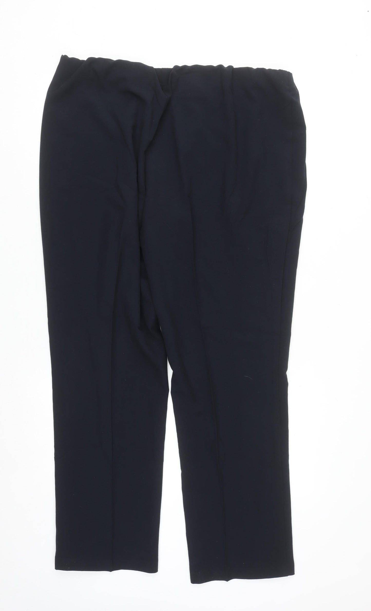 Julipa Women's Black Pull On Straight Leg Comfort Trousers Size 20