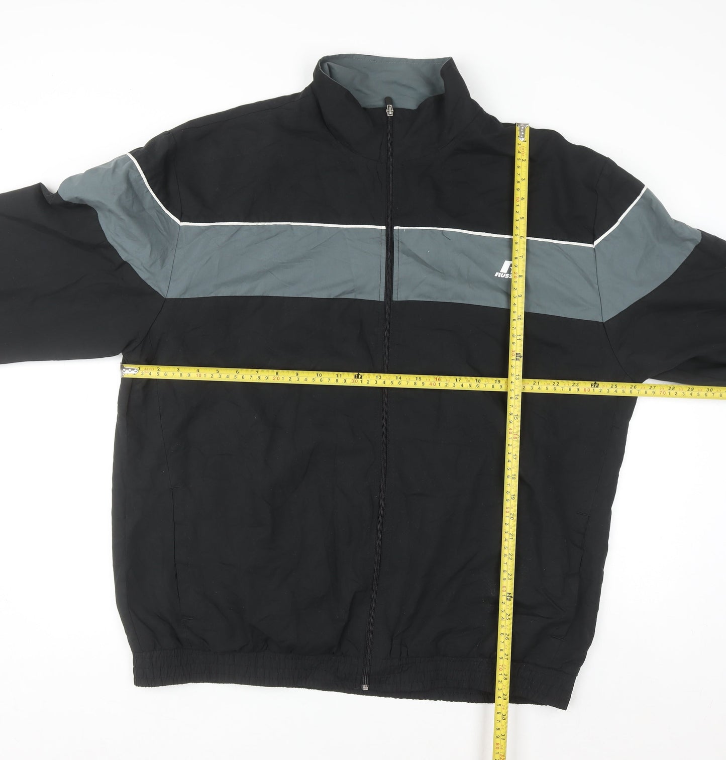 Russell Athletic Men's Black XL Windbreaker Jacket
