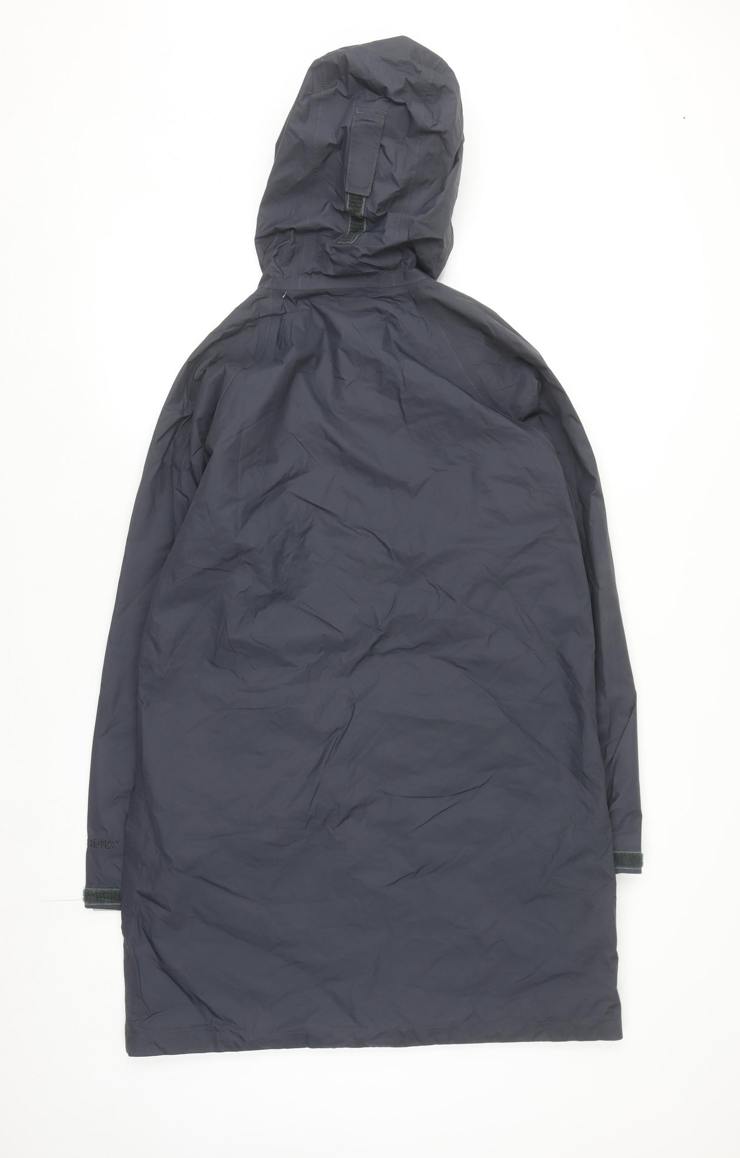 L.L.Bean Women’s Grey Long Hooded Waterproof Rain Coat Size M