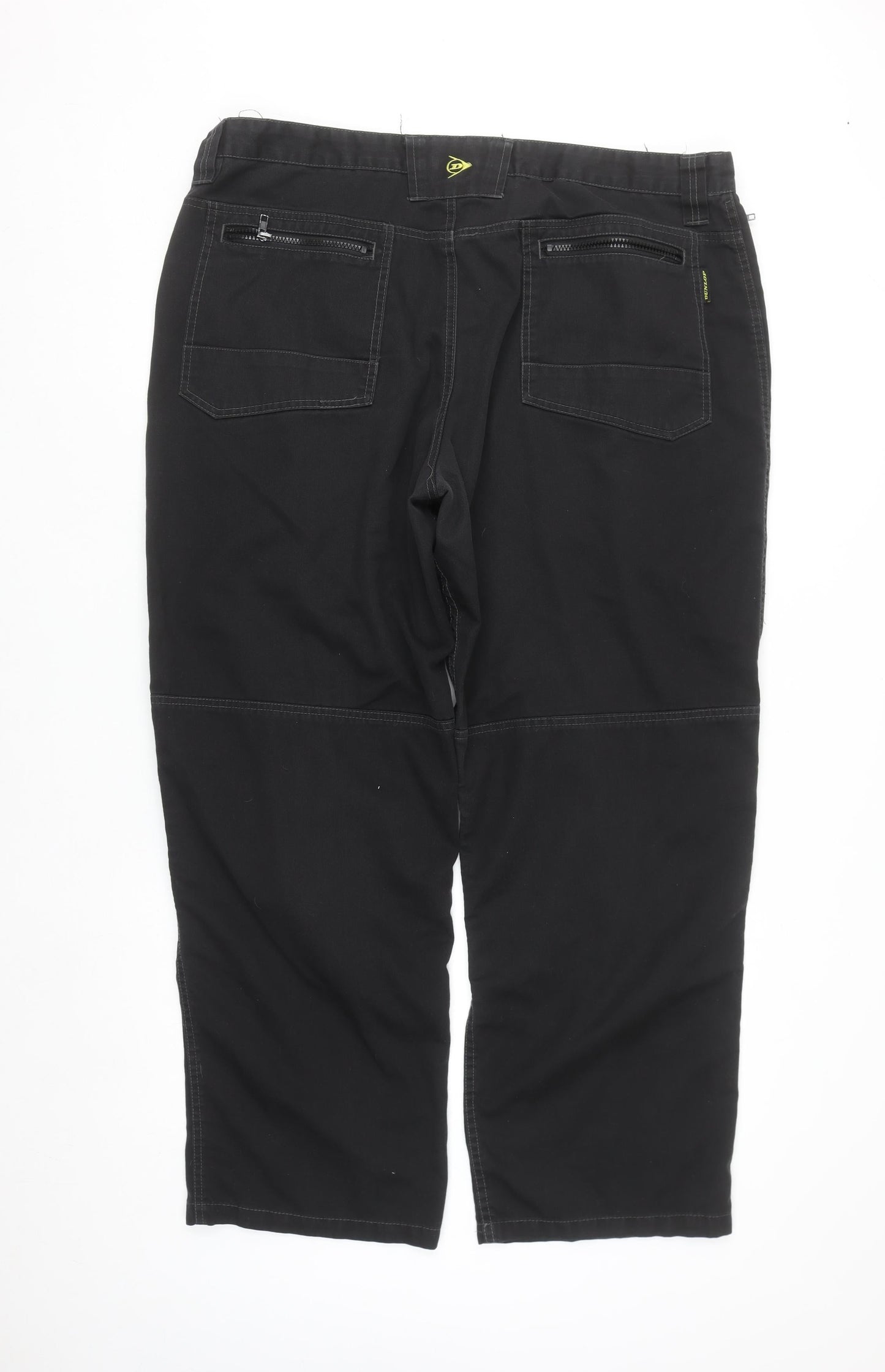 Dunlop Men's Black Cargo Workwear Trousers W42 L32 Relaxed Fit
