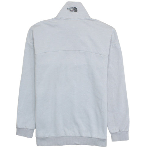 The North Face Women Grey 1/2 Zip Pullover Sweatshirt L
