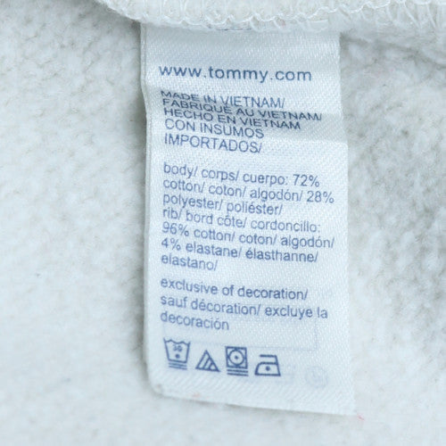 Tommy Hilfiger Men's White Logo Pullover Sweatshirt Size M