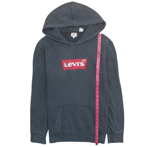 Levi's Men's Black Large Pullover Hoodie with Logo Graphic