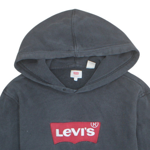 Levi's Men's Black Large Pullover Hoodie with Logo Graphic