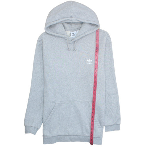 Adidas Mens Grey XL Pullover Hoodie with Logo and Kangaroo Pocket