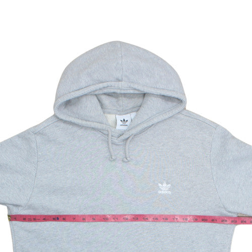 Adidas Mens Grey XL Pullover Hoodie with Logo and Kangaroo Pocket