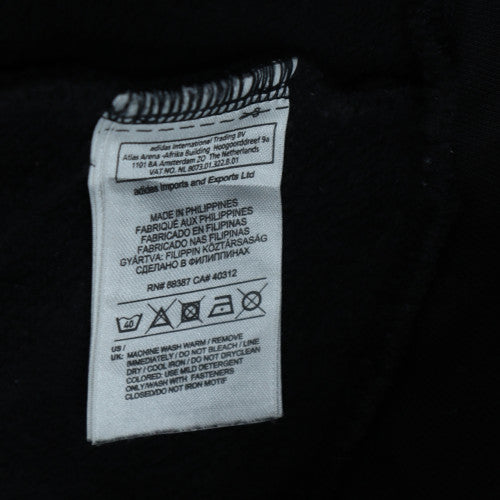 adidas Men's Black 2XL Full Zip Sports Hoodie with Logo