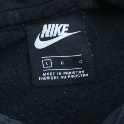 Nike Men's Black Pullover Hoodie L Regular Fit Fleece Sportswear