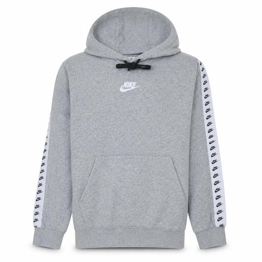 Nike Men's Grey Pullover Hoodie Small Logo Sports Fleece