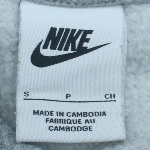 Nike Men's Grey Pullover Hoodie Small Logo Sports Fleece