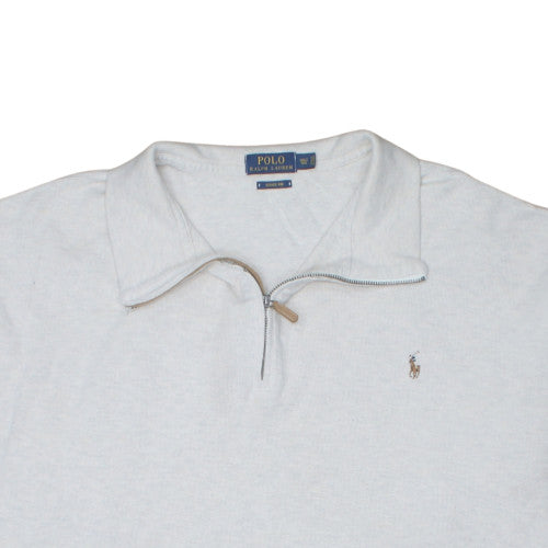 Polo Ralph Lauren Men’s Grey 3XLT Estate Rib 1/4 Zip Cotton Jumper