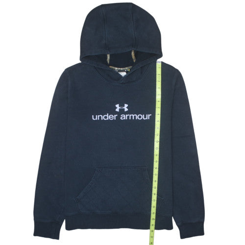 Under Armour Men's Blue Pullover Hoodie Size L Fleece Logo Sportswear