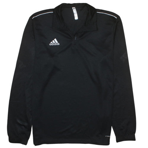Adidas Mens Black L 1/4 Zip Athletic Sweatshirt