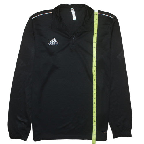 Adidas Mens Black L 1/4 Zip Athletic Sweatshirt