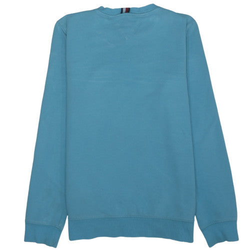 Tommy Hilfiger Boys Blue Crew Neck Pullover Sweatshirt Size 176 Regular Fit
