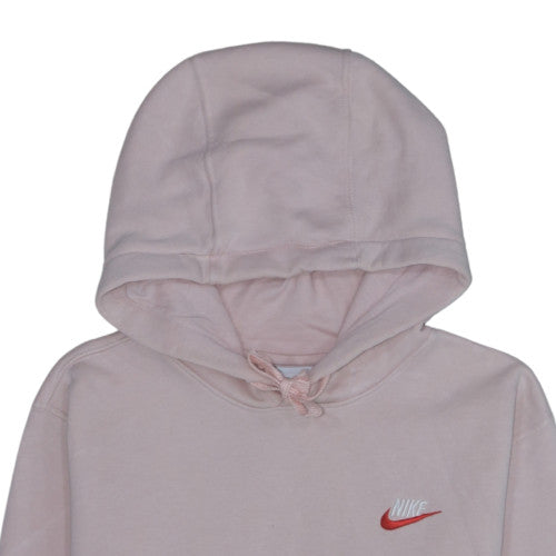 Nike Women's Pink Pullover Hoodie XS Cotton Blend Logo Casual