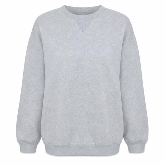 Puma Womens Grey Pullover Sweatshirt L Polyester Cotton Casual
