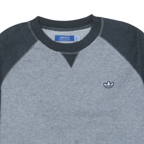 Adidas Mens Grey Crew Neck Sweatshirt XL Classic Casual Pullover