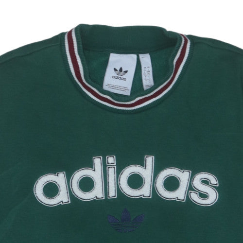 Adidas Men’s Green 2XL Pullover Crew Neck Graphic Sweatshirt