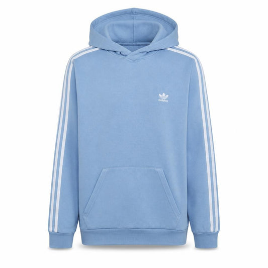 Adidas Mens Blue Pullover Hoodie M Logo Fleece Sportswear