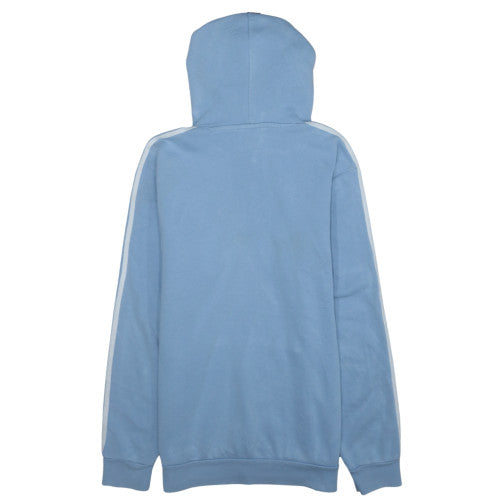 Adidas Mens Blue Pullover Hoodie M Logo Fleece Sportswear