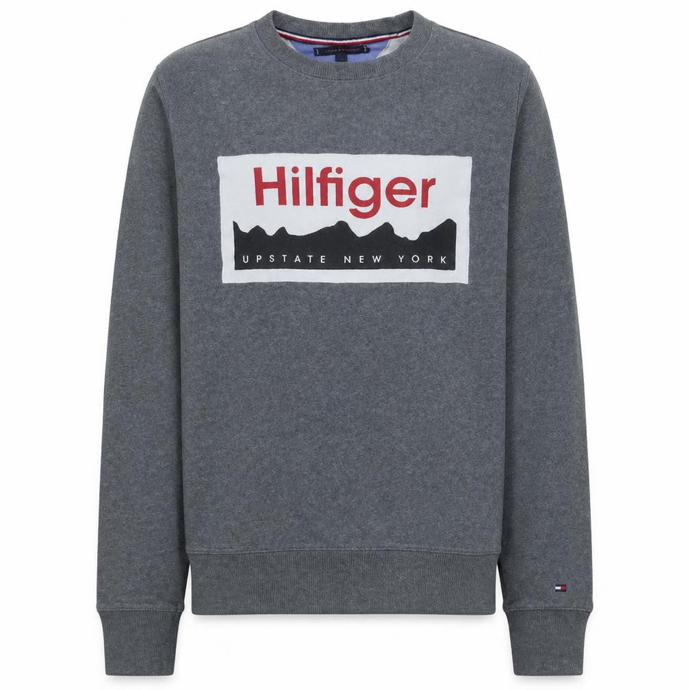 Tommy Hilfiger Men's Grey Logo Pullover Sweatshirt Size S