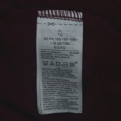 GAP Men’s Brown XL Pullover Hoodie Fleece Logo Sweatshirt