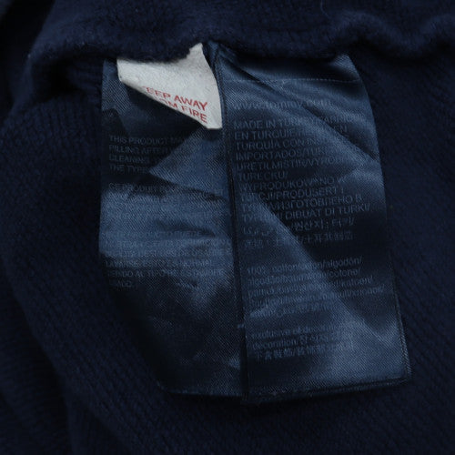 Tommy Jeans Women's Navy Blue Pullover Hoodie Size M Cotton Logo Casual