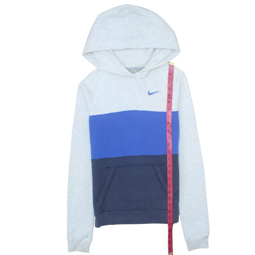 Nike Teens Blue Pullover Hoodie XS Regular Fit Fleece