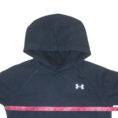 Under Armour Boys Navy Blue Pullover Hoodie Size 13-14 Years Fleece Cotton
