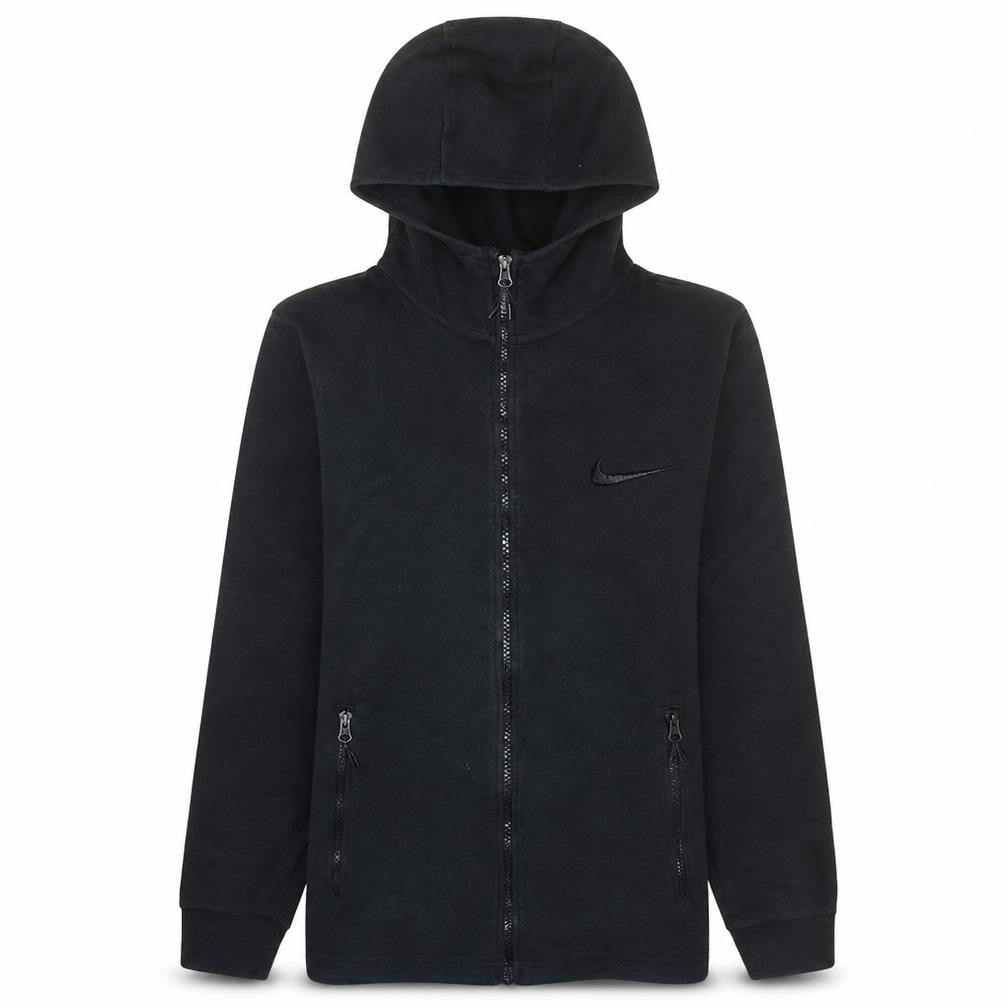 Nike Men's Black Full Zip Hoodie Fleece Size M Regular Fit