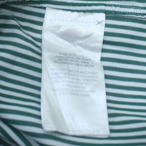 Ralph Lauren Men’s Green Striped Cotton Long Sleeve Regular Fit Shirt M