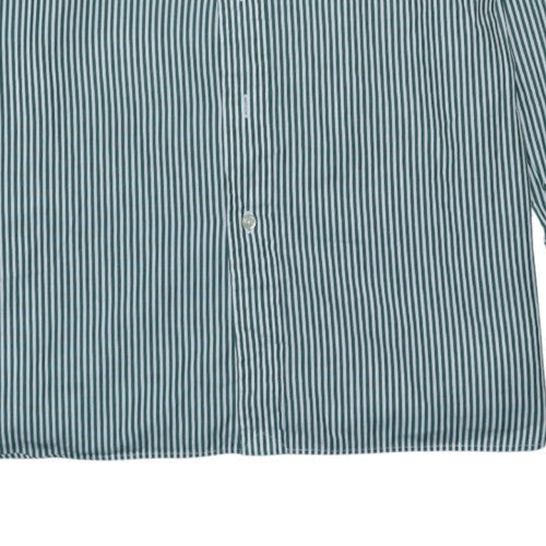 Ralph Lauren Men’s Green Striped Cotton Long Sleeve Regular Fit Shirt M