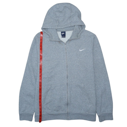 Nike Men's Grey Full Zip Hoodie 2XL Regular Fit Fleece