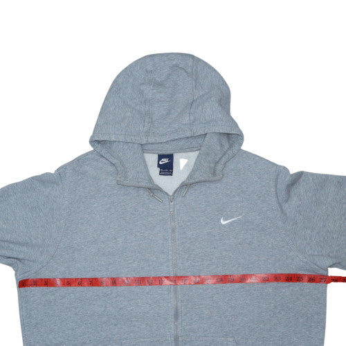 Nike Men's Grey Full Zip Hoodie 2XL Regular Fit Fleece
