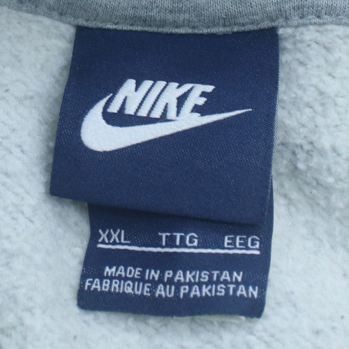 Nike Men's Grey Full Zip Hoodie 2XL Regular Fit Fleece